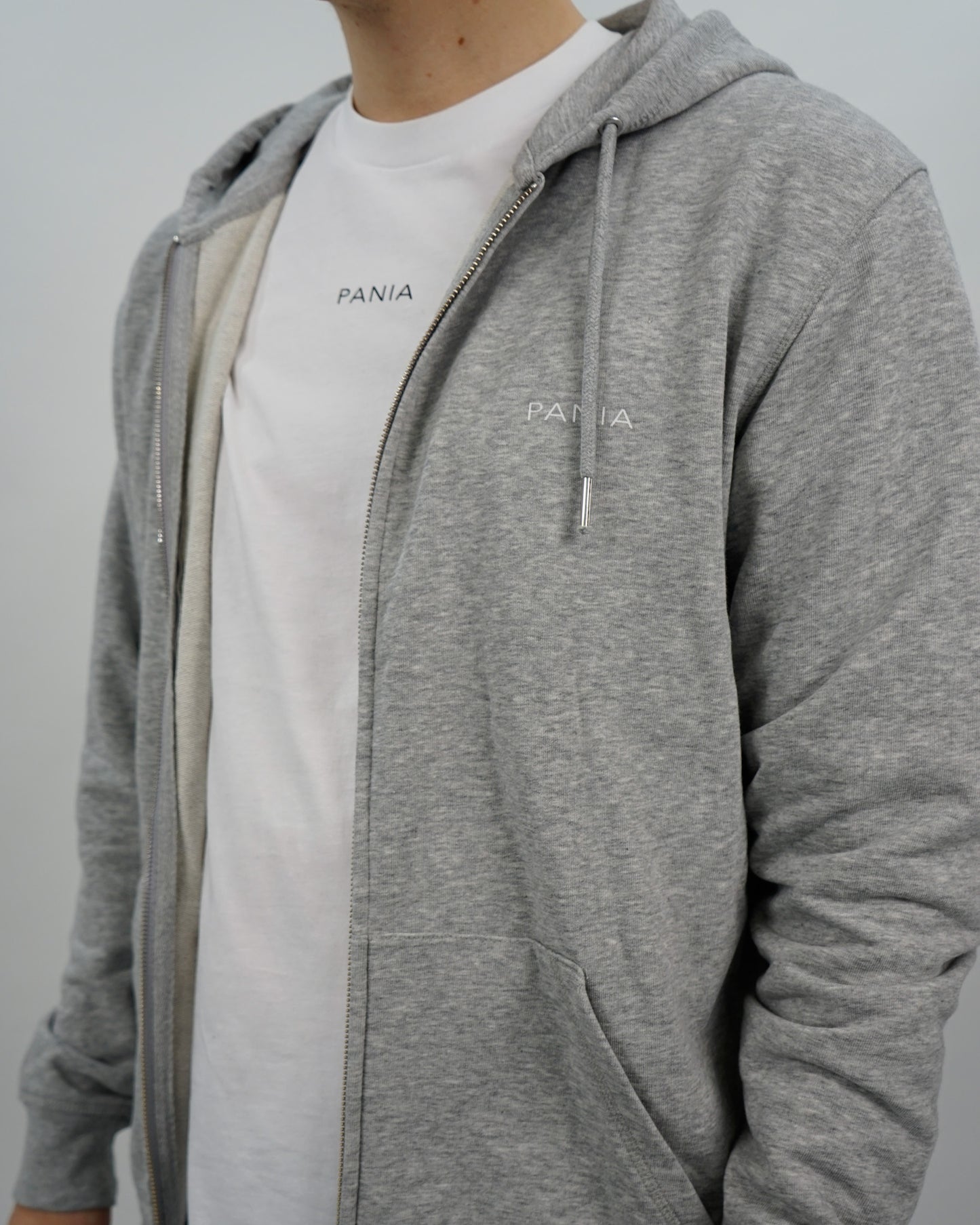 ZIP HOODIE HEATHER GREY