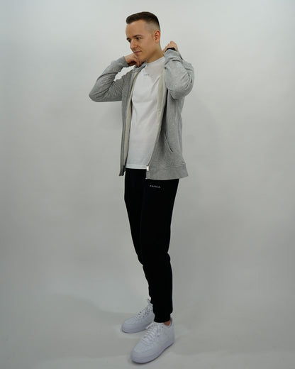 ZIP HOODIE HEATHER GREY